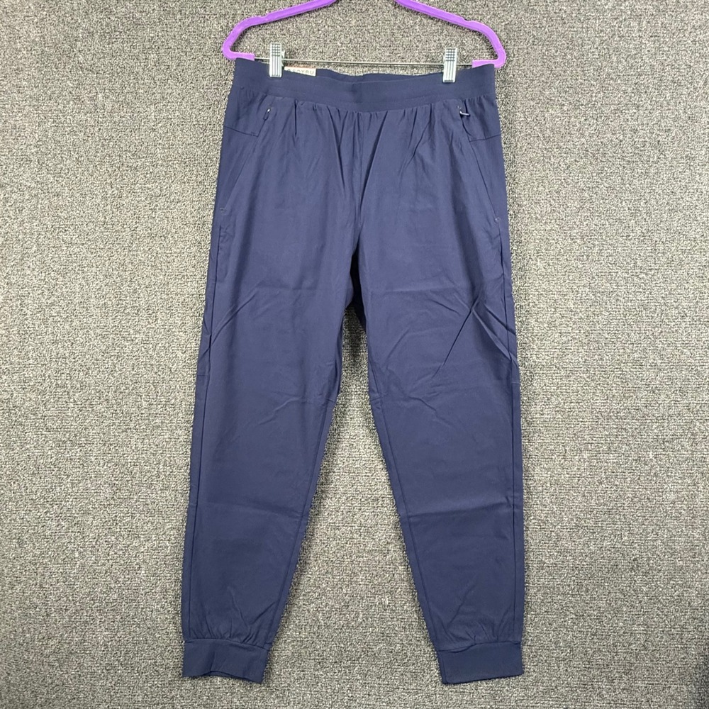 Soybu Mens M Performance Jogger Blue Water Resistant Zip Pockets Athleisure NWT